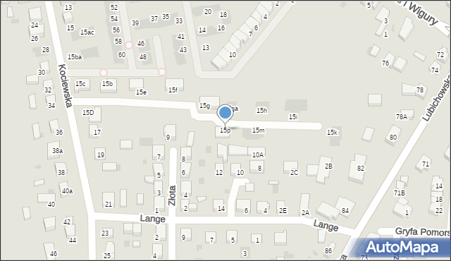 Starogard Gdański, Kociewska, 15p, mapa Starogard Gdański