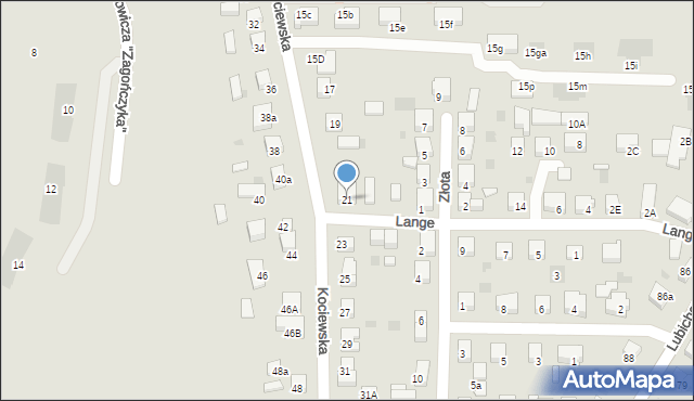 Starogard Gdański, Kociewska, 21, mapa Starogard Gdański