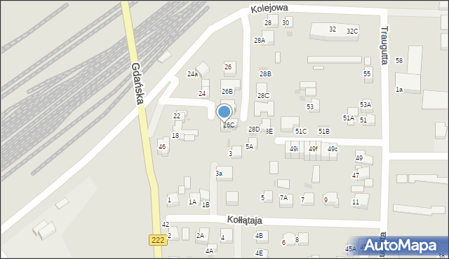 Starogard Gdański, Kolejowa, 26D, mapa Starogard Gdański