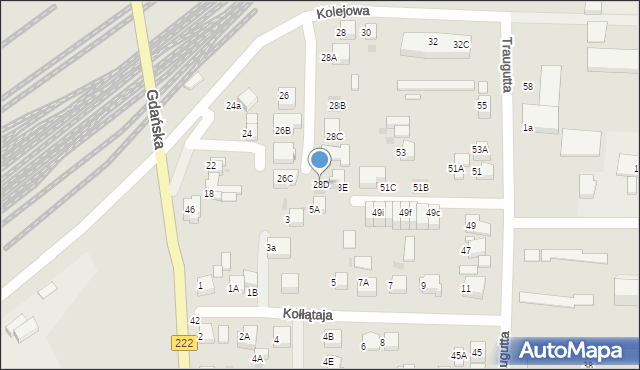 Starogard Gdański, Kolejowa, 28D, mapa Starogard Gdański
