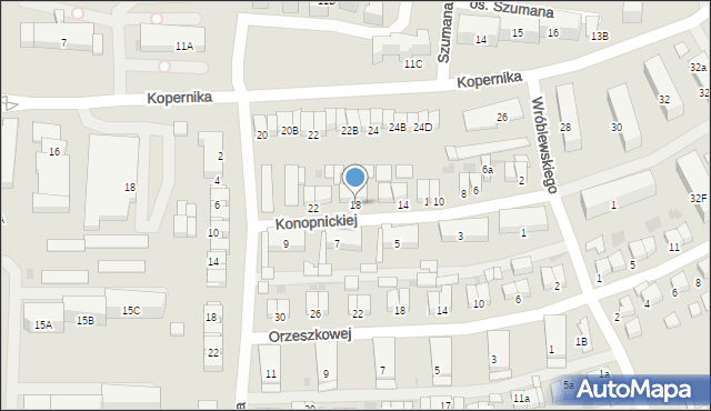 Starogard Gdański, Konopnickiej Marii, 18, mapa Starogard Gdański