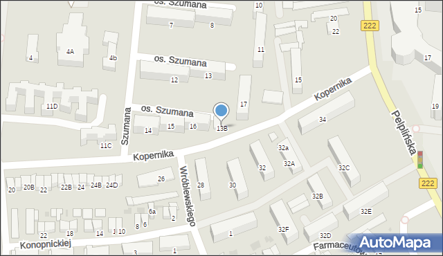 Starogard Gdański, Kopernika Mikołaja, 13B, mapa Starogard Gdański