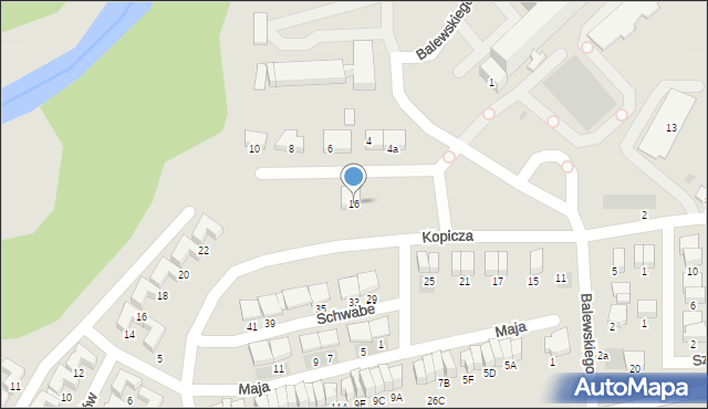 Starogard Gdański, Kopicza Józefa, dr., 16, mapa Starogard Gdański