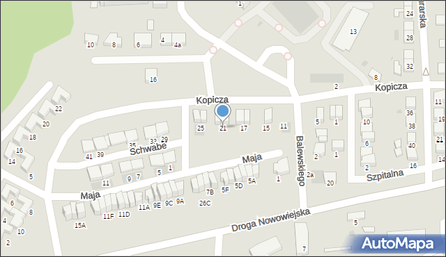 Starogard Gdański, Kopicza Józefa, dr., 21, mapa Starogard Gdański