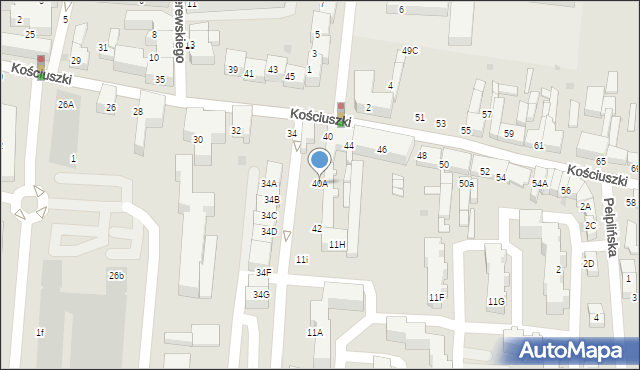 Starogard Gdański, Kościuszki Tadeusza, gen., 40A, mapa Starogard Gdański