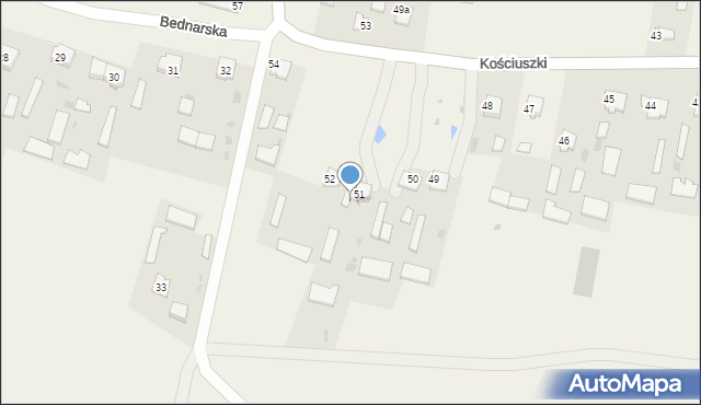 Stary Dzików, Kościuszki Tadeusza, gen., 51a, mapa Stary Dzików