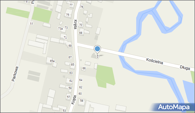 Stary Kocin, Kościelna, 2, mapa Stary Kocin