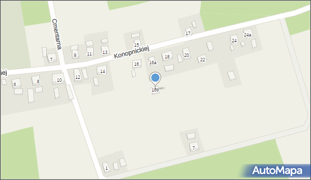 Stary Węgliniec, Konopnickiej Marii, 16b, mapa Stary Węgliniec