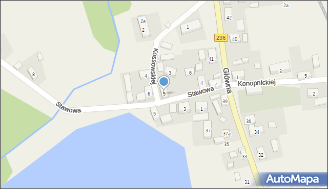 Stary Węgliniec, Kossowskiej, 5, mapa Stary Węgliniec