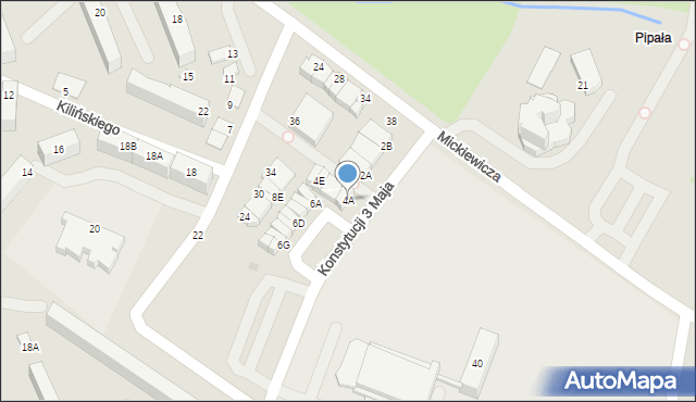 Staszów, Konstytucji 3 Maja, 4A, mapa Staszów
