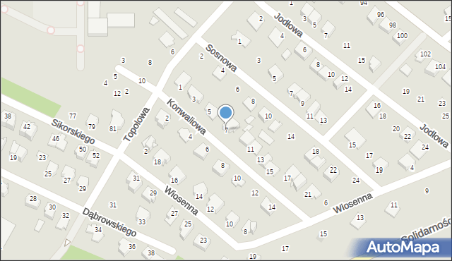 Staszów, Konwaliowa, 7, mapa Staszów