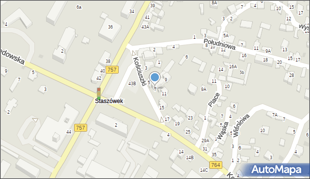 Staszów, Kościuszki Tadeusza, gen., 7, mapa Staszów