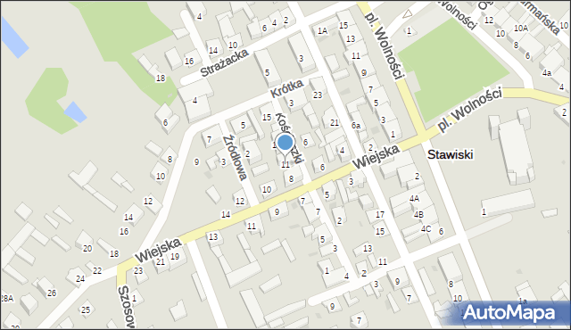 Stawiski, Kościuszki Tadeusza, gen., 11, mapa Stawiski