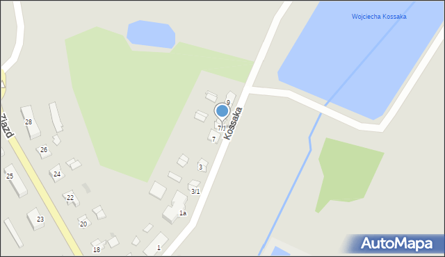 Stawiski, Kossaka Wojciecha, 7/1, mapa Stawiski