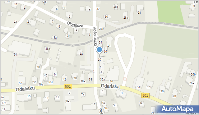 Stegna, Kościuszki Tadeusza, gen., 12, mapa Stegna