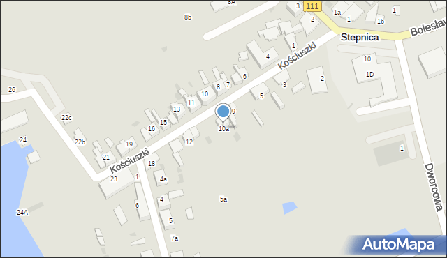 Stepnica, Kościuszki Tadeusza, gen., 10a, mapa Stepnica