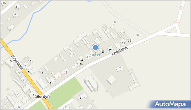 Sterdyń, Kościelna, 21, mapa Sterdyń