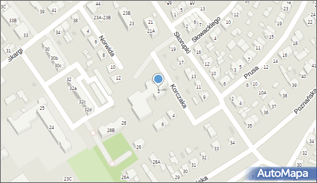 Stęszew, Korczaka Janusza, 2, mapa Stęszew