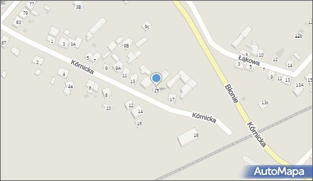 Stęszew, Kórnicka, 15, mapa Stęszew