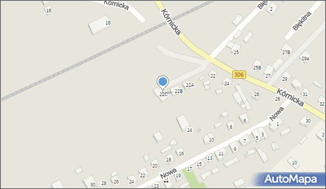 Stęszew, Kórnicka, 22C, mapa Stęszew