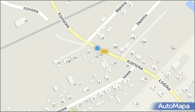 Stęszew, Kórnicka, 24, mapa Stęszew