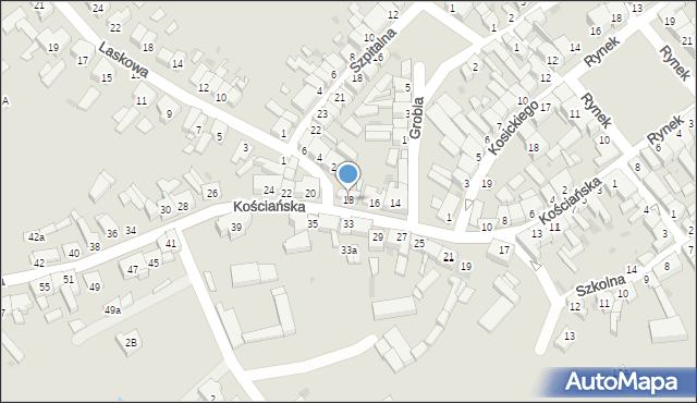 Stęszew, Kościańska, 18, mapa Stęszew