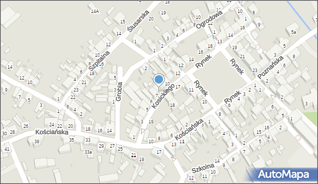 Stęszew, Kosickiego Kazimierza, 8, mapa Stęszew