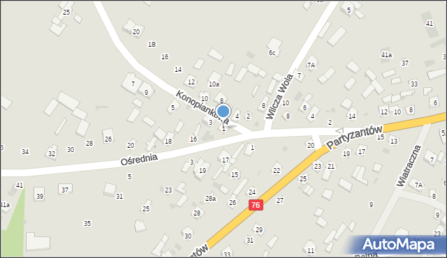 Stoczek Łukowski, Konopiankowa, 1, mapa Stoczek Łukowski