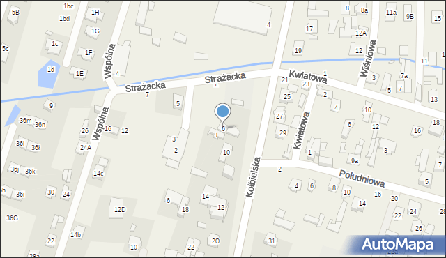 Stojadła, Kołbielska, 6, mapa Stojadła