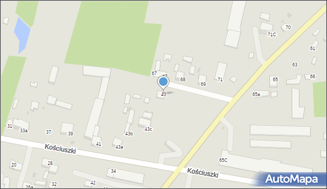Stopnica, Kościuszki Tadeusza, gen., 43, mapa Stopnica