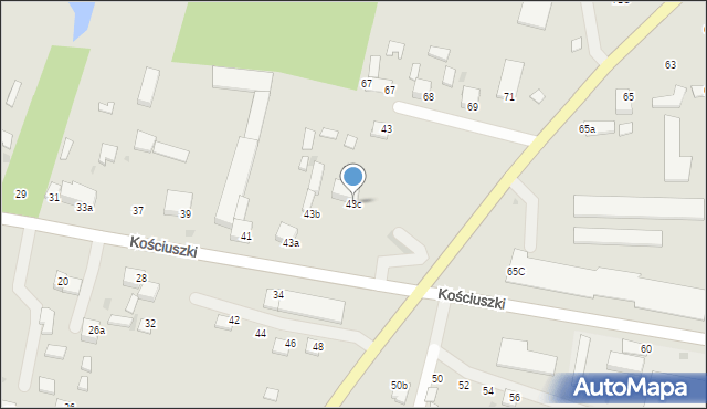 Stopnica, Kościuszki Tadeusza, gen., 43c, mapa Stopnica