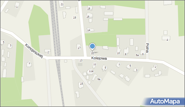 Strabla, Kolejowa, 12, mapa Strabla