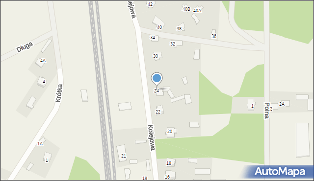 Strabla, Kolejowa, 24, mapa Strabla