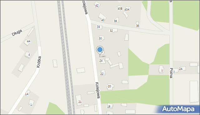 Strabla, Kolejowa, 26, mapa Strabla