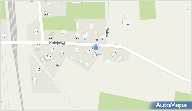 Strabla, Kolejowa, 3, mapa Strabla