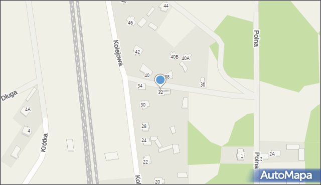 Strabla, Kolejowa, 32, mapa Strabla