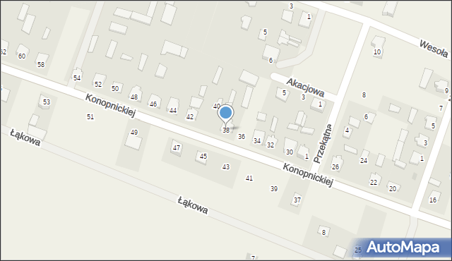 Strabla, Konopnickiej Marii, 38, mapa Strabla