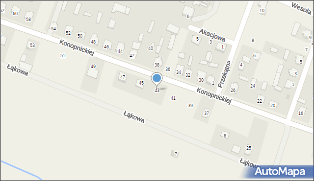 Strabla, Konopnickiej Marii, 43, mapa Strabla