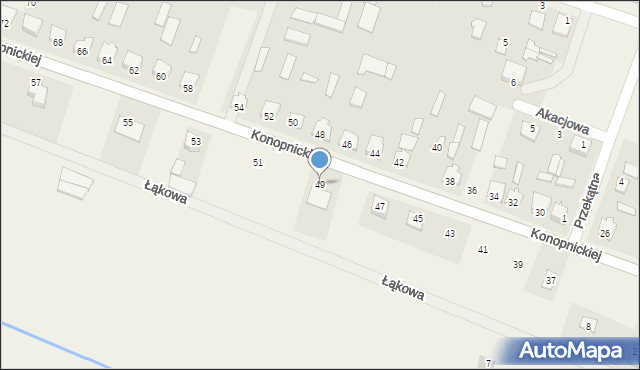Strabla, Konopnickiej Marii, 49, mapa Strabla