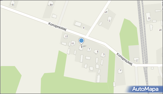 Strabla, Konopnickiej Marii, 9, mapa Strabla