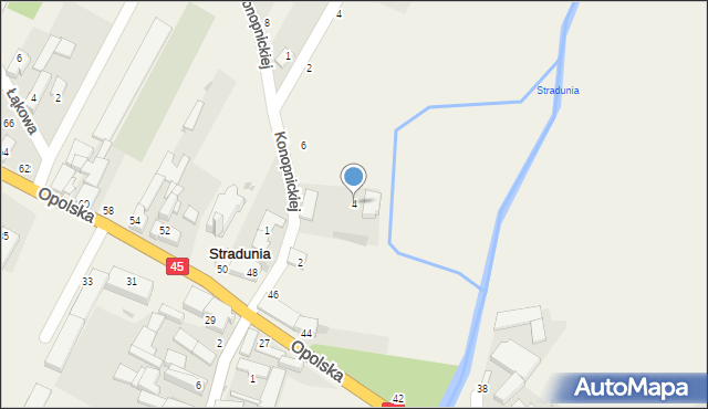Stradunia, Konopnickiej Marii, 4, mapa Stradunia