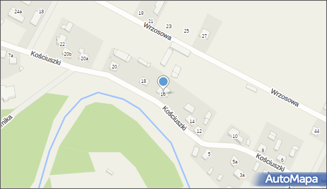 Straduny, Kościuszki Tadeusza, gen., 16, mapa Straduny
