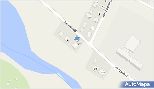 Straduny, Kościuszki Tadeusza, gen., 27a, mapa Straduny