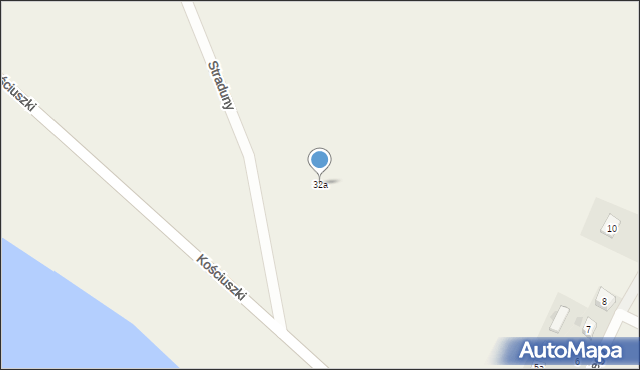 Straduny, Kościuszki Tadeusza, gen., 32a, mapa Straduny