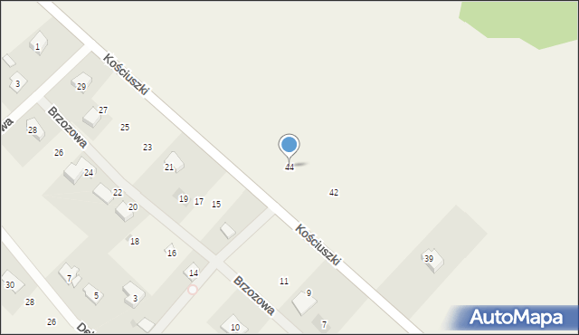 Straduny, Kościuszki Tadeusza, gen., 44, mapa Straduny