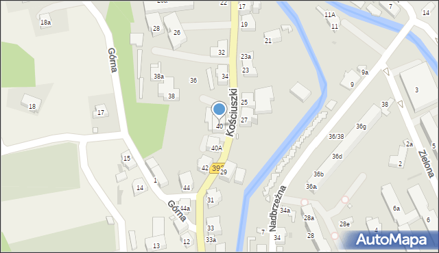 Stronie Śląskie, Kościuszki Tadeusza, gen., 40, mapa Stronie Śląskie