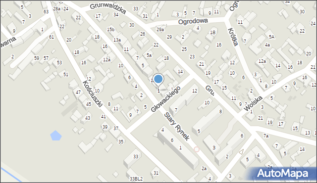 Stryków, Kolejowa, 1, mapa Stryków