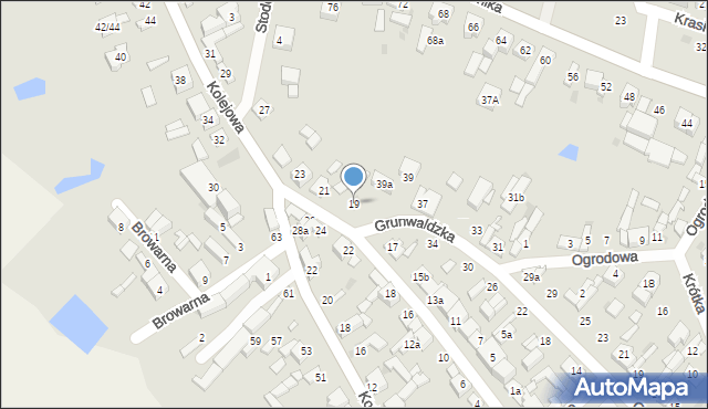 Stryków, Kolejowa, 19, mapa Stryków