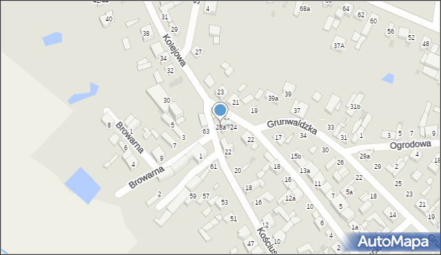 Stryków, Kolejowa, 28a, mapa Stryków