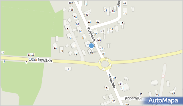 Stryków, Kolejowa, 56, mapa Stryków